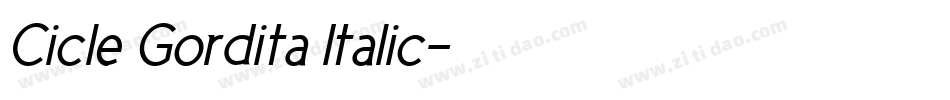 Cicle Gordita Italic字体转换
